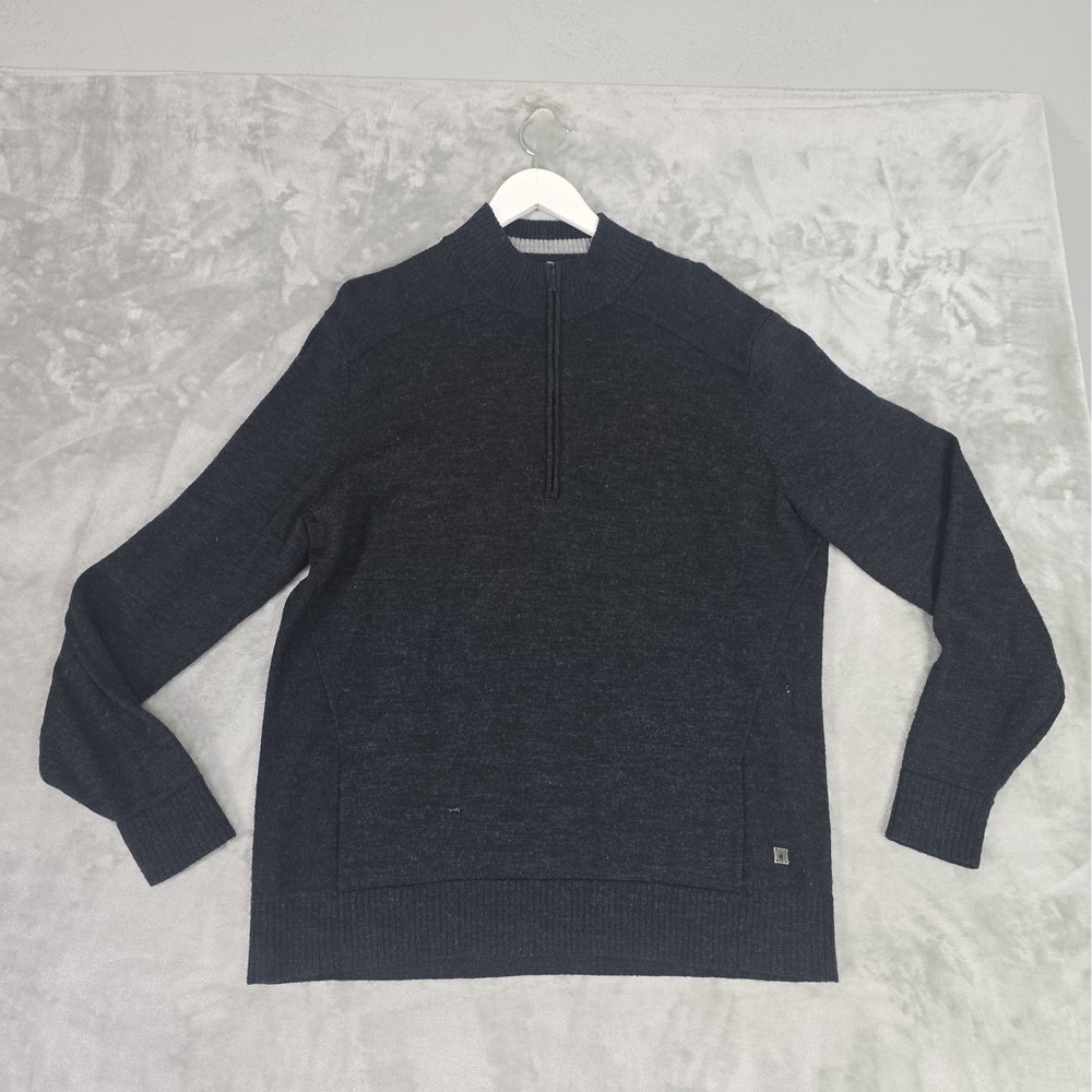 SmartWool Mens Merino Wool Pullover  Base Layer Sweatshirt XL Black Hiking